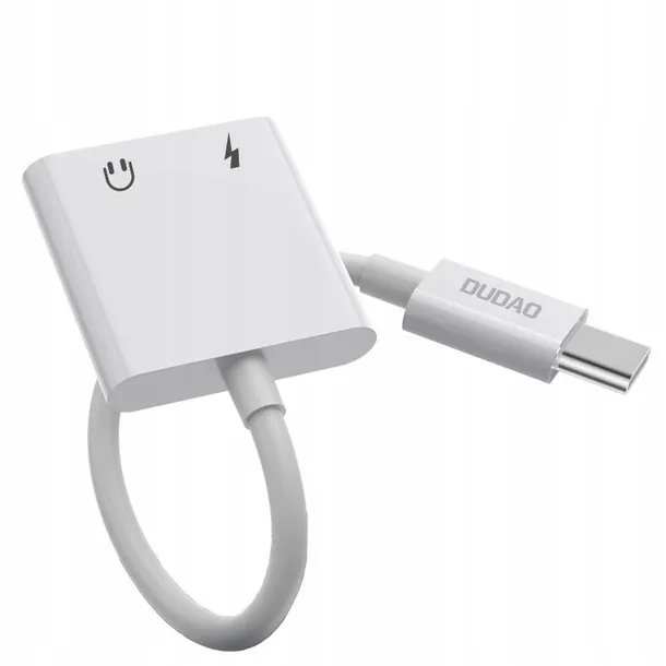 dudao-adapter-typ-c-mini-jack-l13t-white