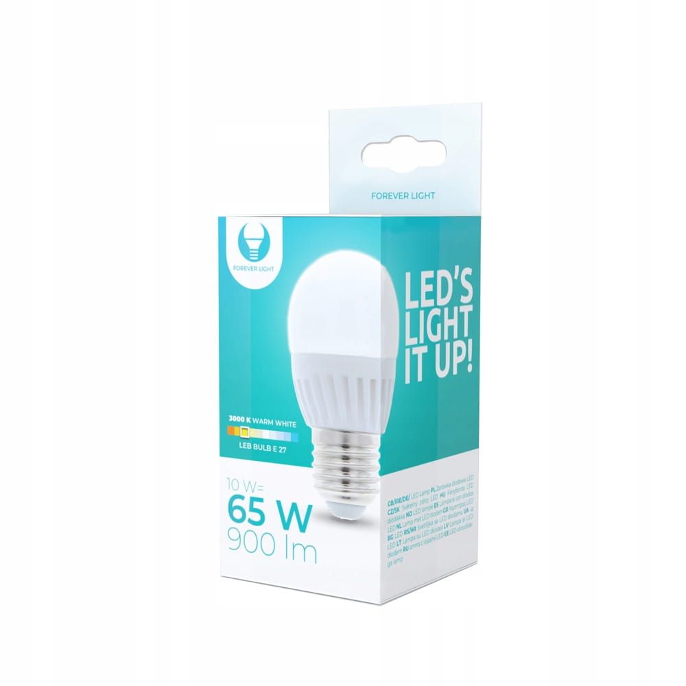 Żarówka LED E27 G45 10W 230V 3000K 900lm ceramiczn ERLI.pl