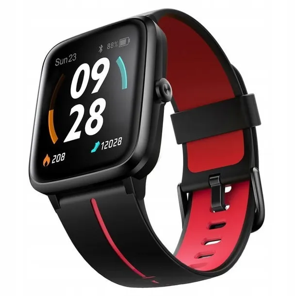 smartwatch-ulefone-watch-gps-blackandred-material-paska-tworzywo-sztuczne