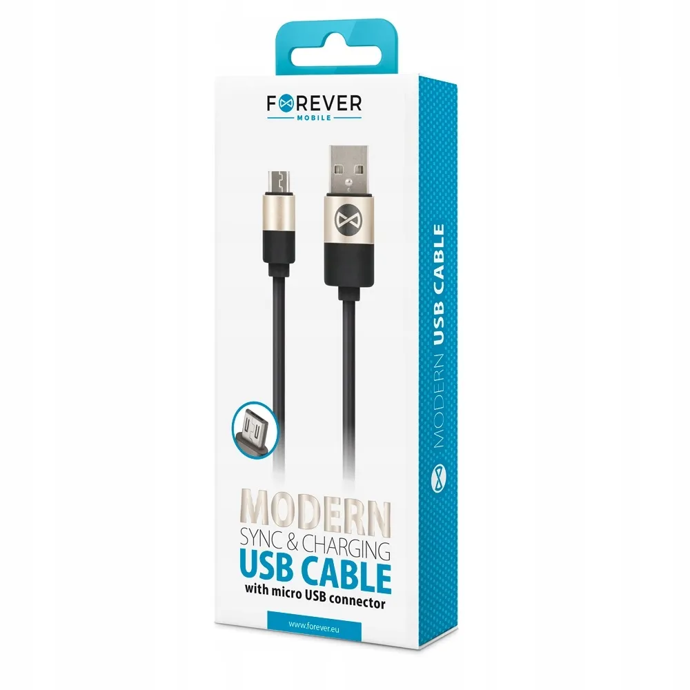 forever-kabel-microusb-modern-czarny-1m-2a-stan-nowy