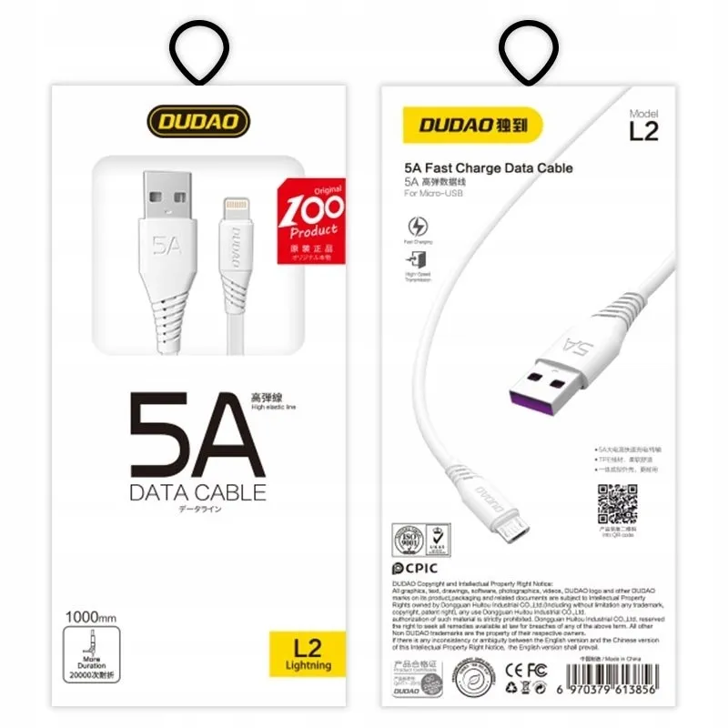 dudao-kabel-usb-micro-usb-1m-5a-l2m-bialy-stan-nowy