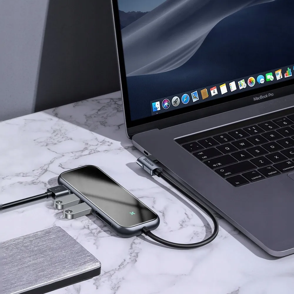 baseus-adapter-hub-usb-c-hdmi-micro-sd-cahub-cz0g-stan-nowy
