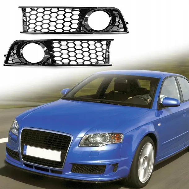 kratka-halogenu-grill-audi-a4-b6-stan-nowy