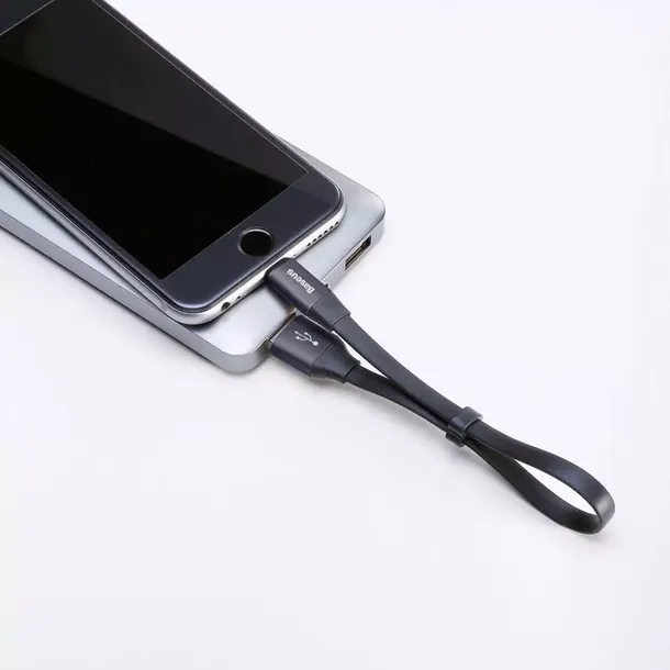 baseus-nimble-lightning-cable-23cm-grey-dlugosc-przewodu-0-23-m-stan-nowy