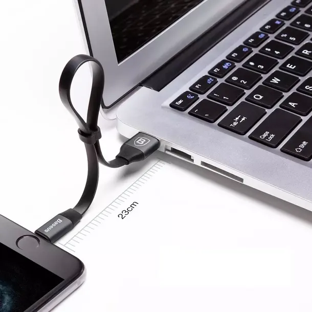 baseus-nimble-lightning-cable-23cm-grey-zlacza-usb-apple-lightning-stan-nowy