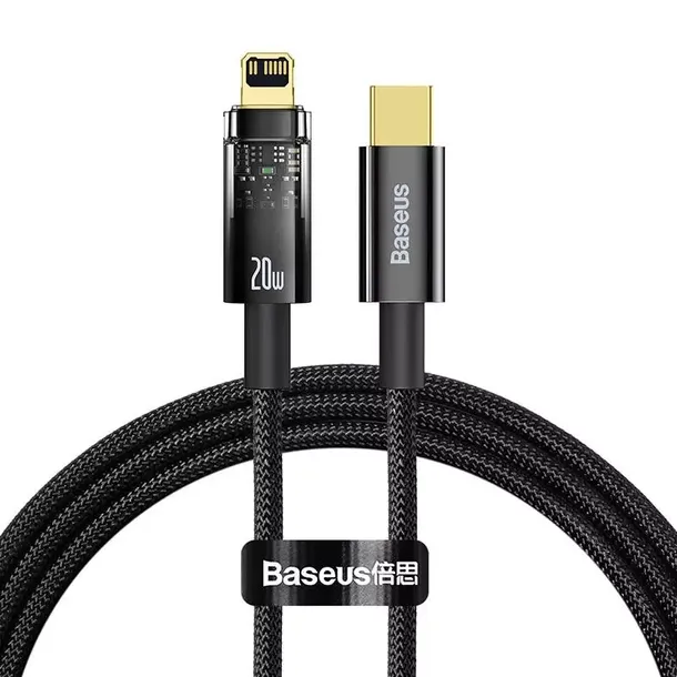 kabel-usb-c-do-lightning-baseus-explorer-20w-1m-czarny-stan-nowy