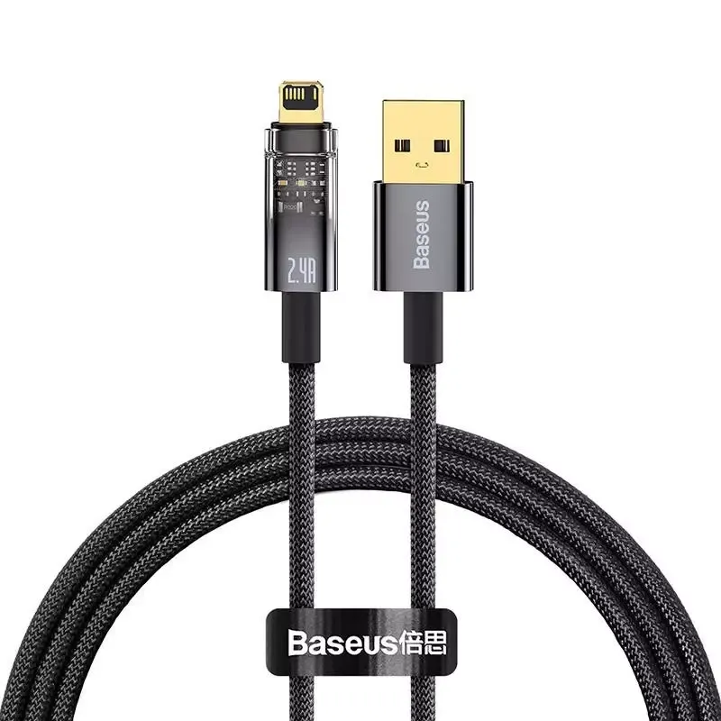 kabel-usb-do-lightning-baseus-explorer-2-4a-1m-czarny-stan-nowy