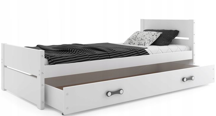 Фото - Ліжко ﻿łóżko drewniane Bartek 200x90 + materac+ szuflada