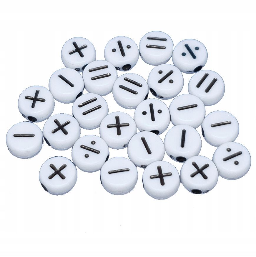 KORALIKI ZNAKI MATEMATYCZNE plus minus 20szt dodać - ERLI.pl