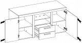 rumba-komoda-2f2s-dab-lefkas-szerokosc-mebla-156-4-cm