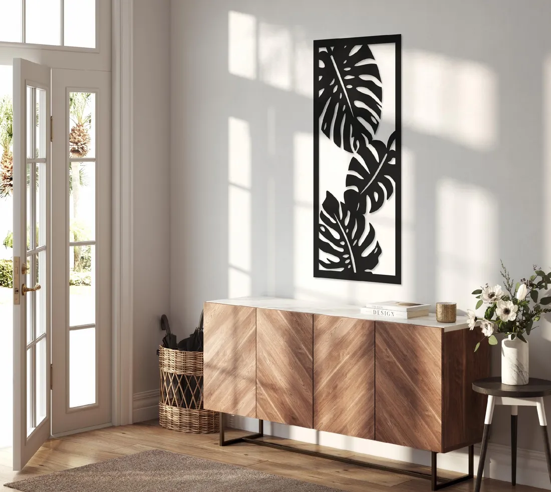 monstera-panel-azurowy-dekoracja-scienna-azur