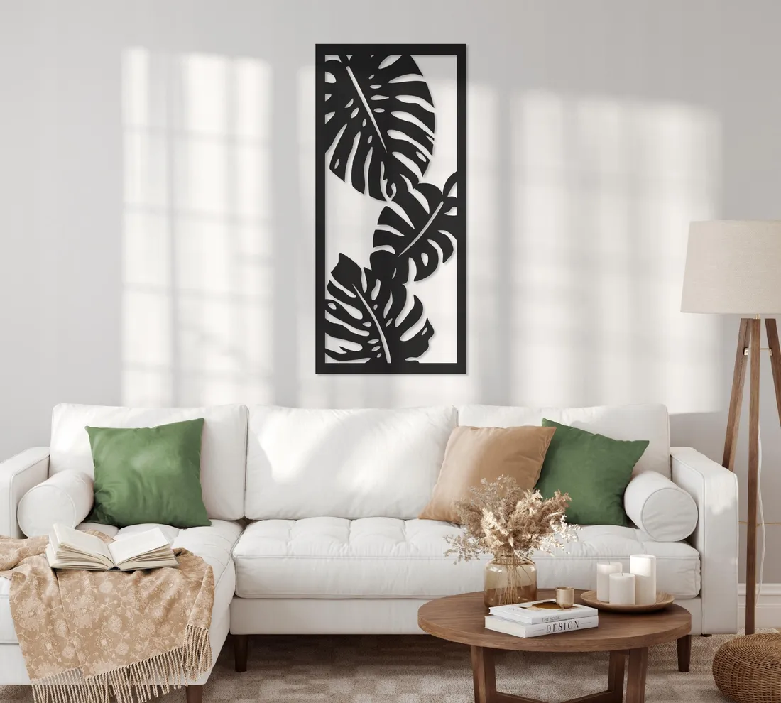 monstera-panel-azurowy-dekoracja-scienna-azur