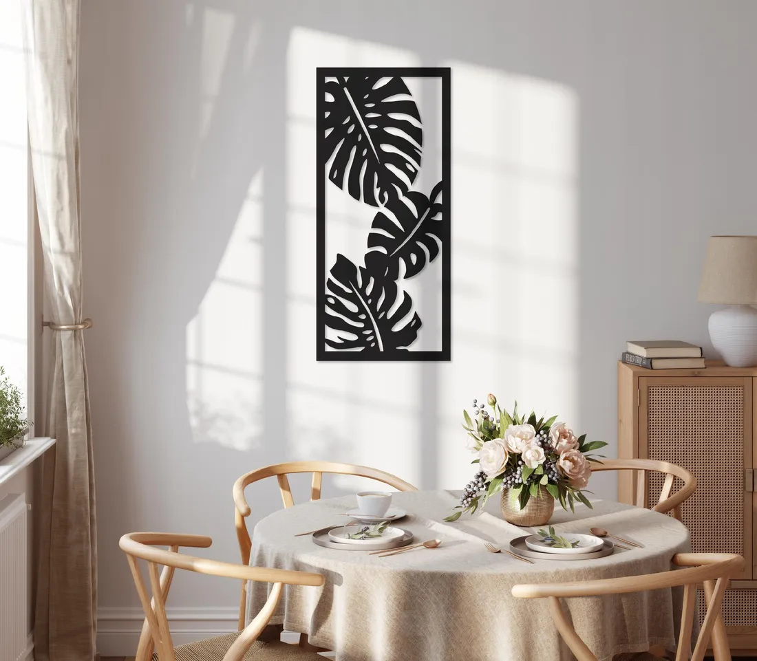 monstera-panel-azurowy-dekoracja-scienna-azur