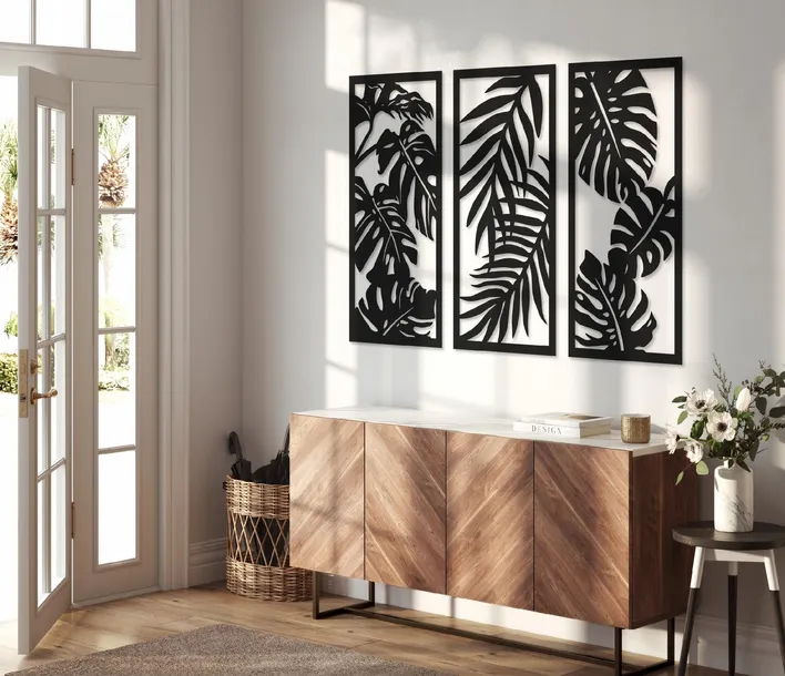 monstera-panel-azurowy-dekoracja-scienna-ozdoba-xl-stan-nowy
