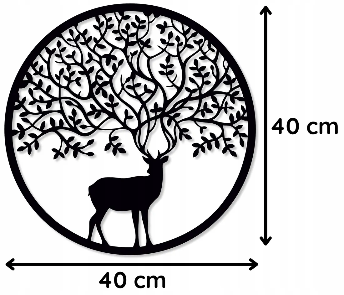 azurowa-dekoracja-panel-scienny-jelen-ozdoba-3d