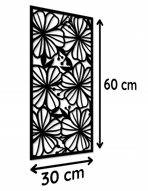 azurowa-dekoracja-scienna-3d-kwiaty-panel-scienny-tematyka-motywy-roslinne