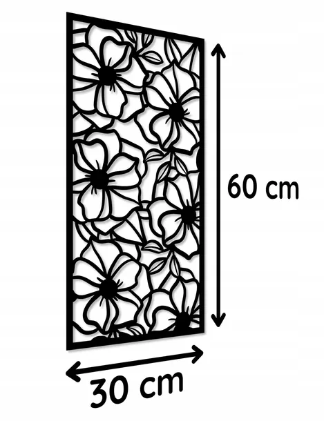 azurowa-dekoracja-scienna-kwiaty-panel-scienny-3d-tematyka-motywy-roslinne