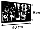 azurowa-dekoracja-scienna-las-obraz-scienny-3d-tematyka-motywy-roslinne