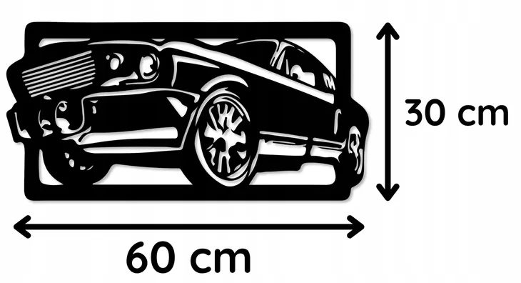 samochod-dekoracja-scienna-obraz-samochod-z-drewna-tematyka-motoryzacja