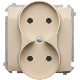 simon-basic-gniazdo-podwojne-gniazdko-bezowy-230v
