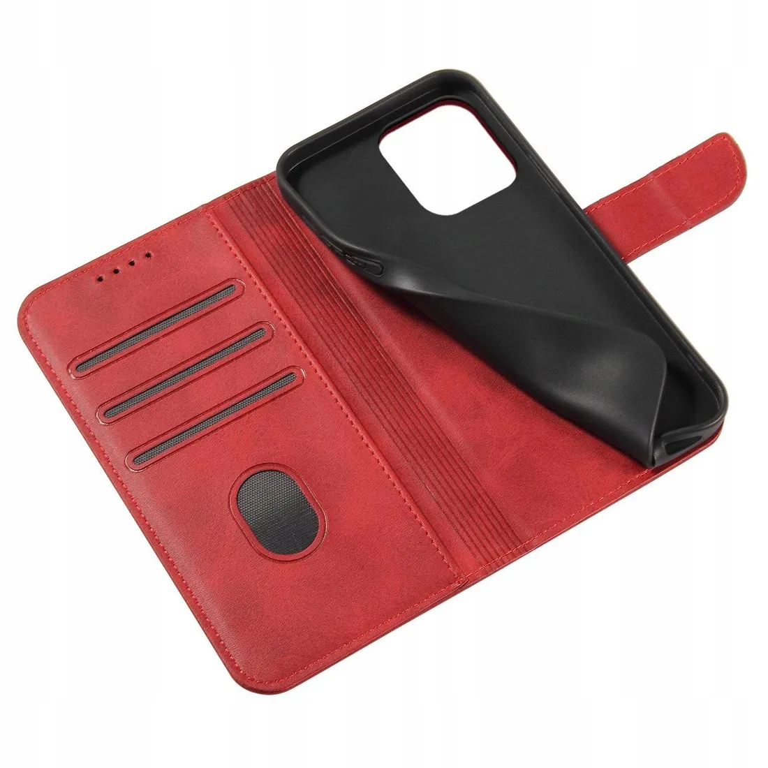 magnet-case-etui-z-klapka-iphone-14-czerwony-stan-nowy