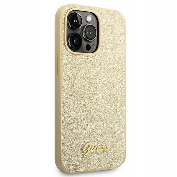 guess-etui-do-iphone-14-pro-zloty-glitter-script-stan-nowy