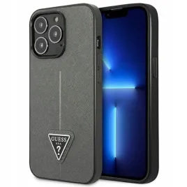 guess-saffiano-triangle-logo-case-etui-iphone-14