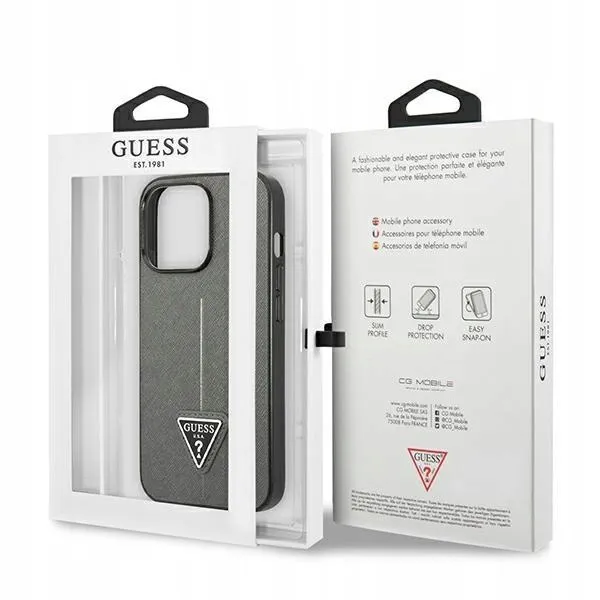guess-saffiano-triangle-logo-case-etui-iphone-14-stan-nowy