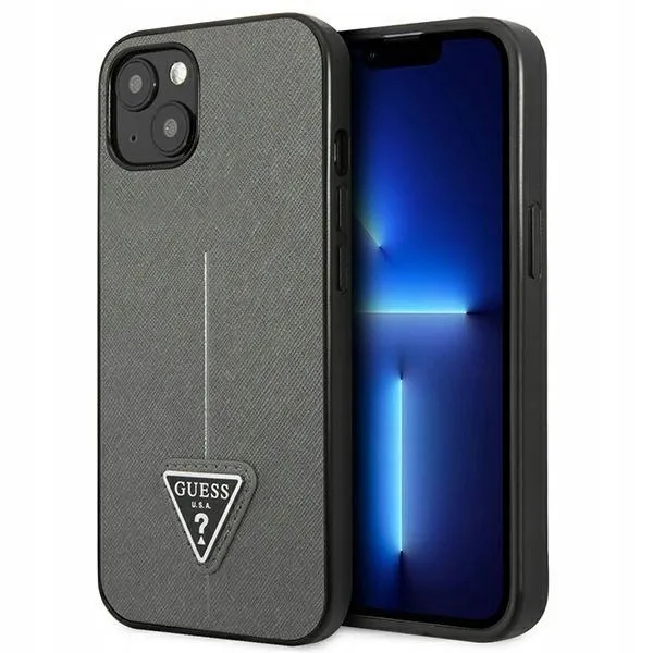 guess-saffiano-triangle-logo-case-etui-iphone-14