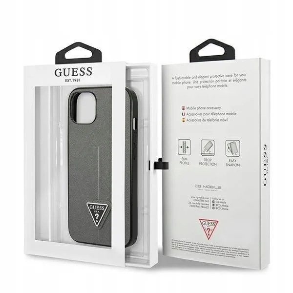 guess-saffiano-triangle-logo-case-etui-iphone-14-funkcje-pochlanianie-wstrzasow