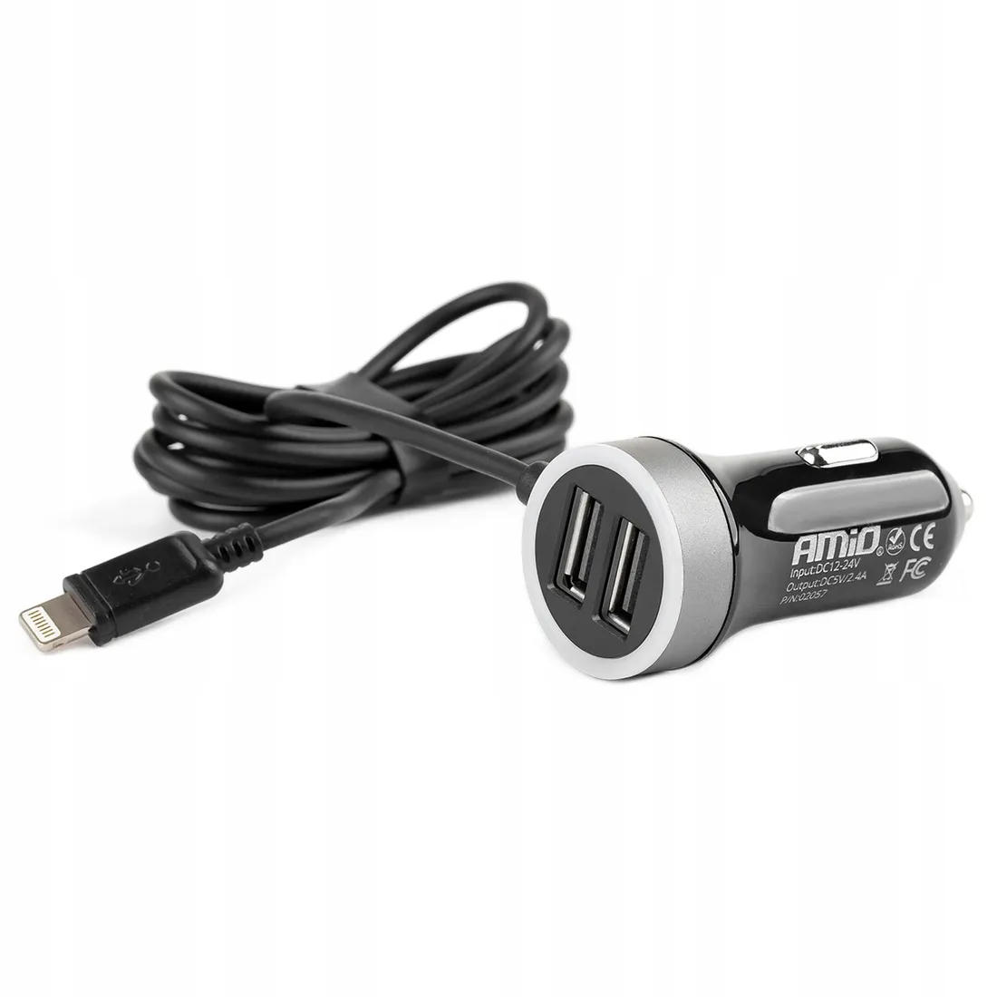 ladowarka-samochodowa-iphone-12-24v-lightning-usb-stan-nowy