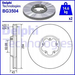 delphi-tarcze-klocki-przod-ford-transit-stan-nowy