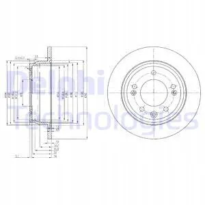 delphi-tarcze-klocki-tyl-kia-ceed-pro-ceed-262mm-stan-nowy