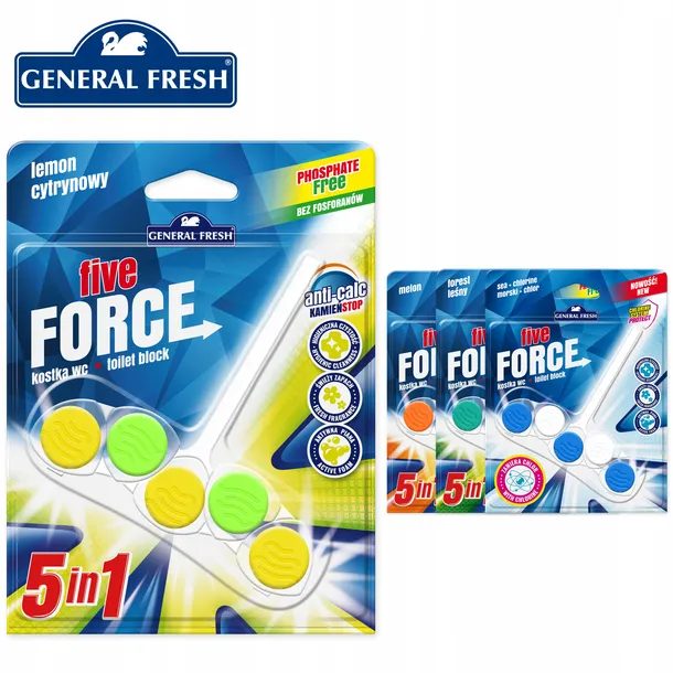 general-kostka-do-wc-koszyk-five-force-las-1szt-opakowanie-plastikowa-butelka