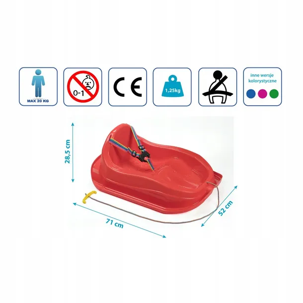 sanki-plastikowe-mini-bobek-czerwone