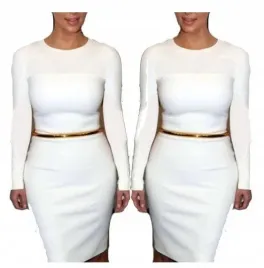 sukienka-olowkowa-kardashian-dlugi-rekaw-biala-xs
