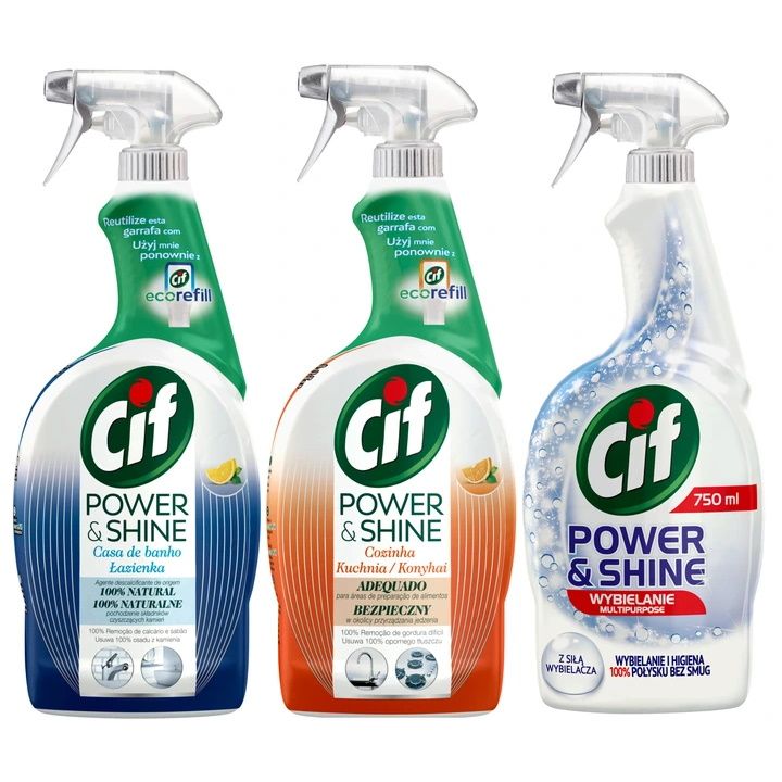Cif Power Shine Spray Łazienka Kuchnia Wybielanie - ERLI.pl