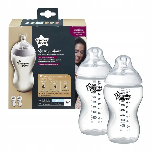 tommee-tippee-butelka-2x340ml-stan-nowy