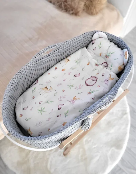 kosz-mojzesza-boho-handmade-szary-stan-nowy