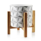 doniczka-ava-triangles-white-and-grey