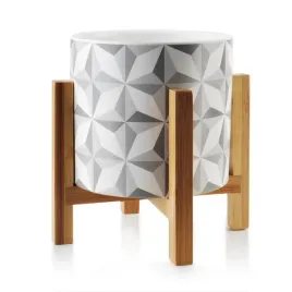 doniczka-ava-triangles-white-and-grey
