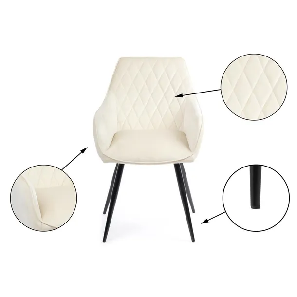 krzeslo-sametti-black-light-beige-stan-nowy