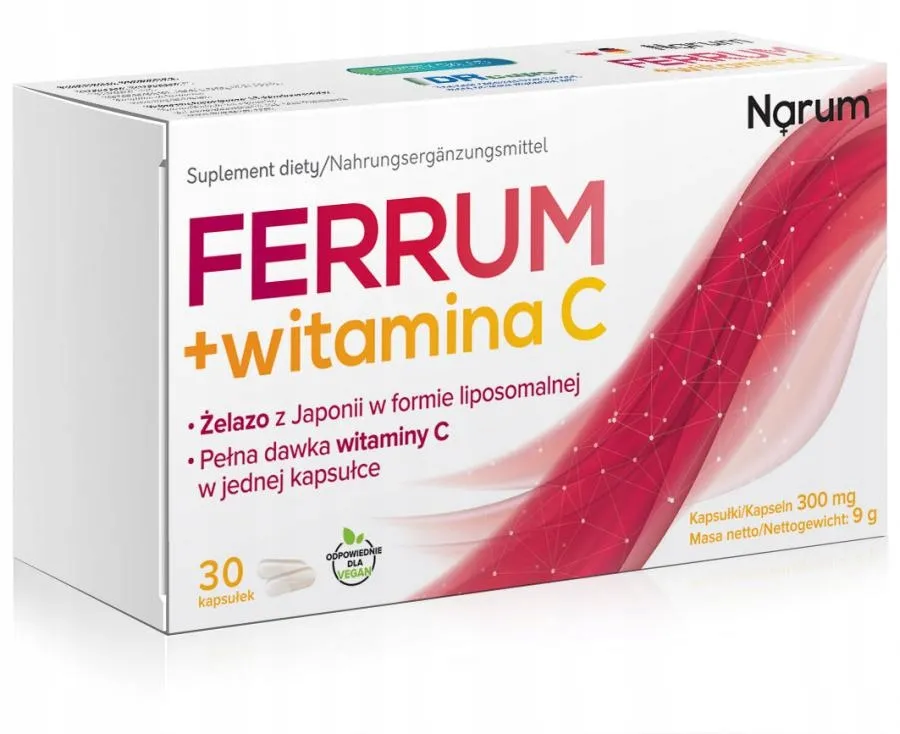 narum-ferrum-zelazo-witamina-c-30kaps-300mg