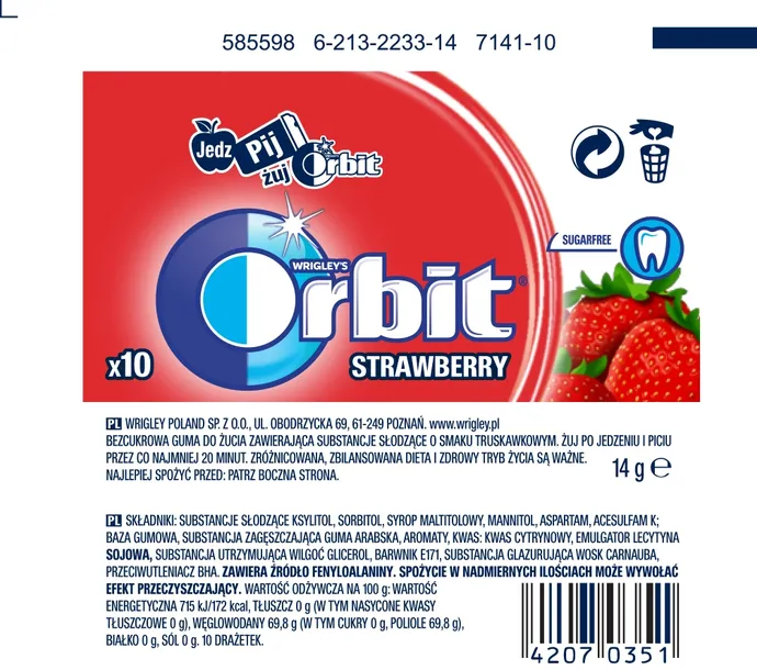 orbit-strawberry-10-drazetek-14g-waga-z-opakowaniem-0-015-kg