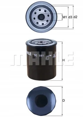 mahle-filtr-oleju-oc581-stan-nowy
