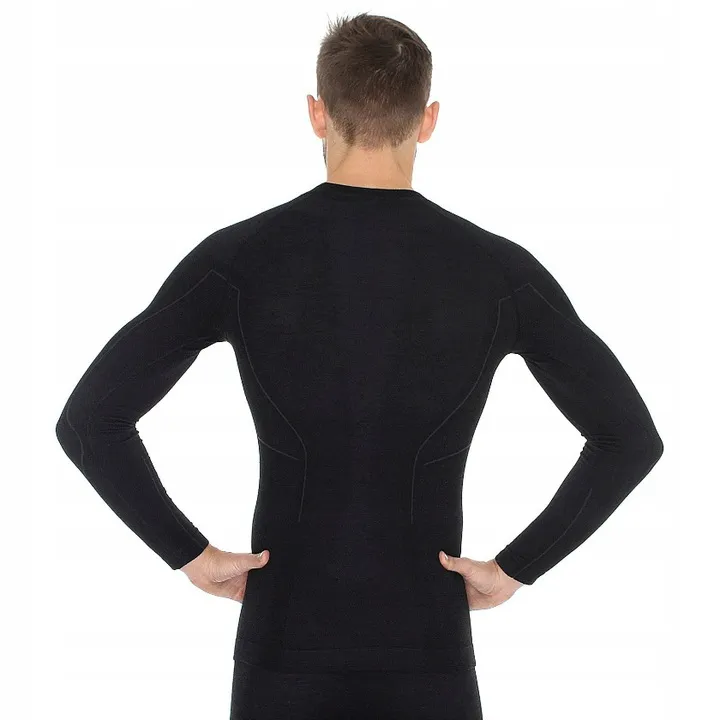 brubeck-bluza-meska-active-wool-czarna-m-stan-nowy