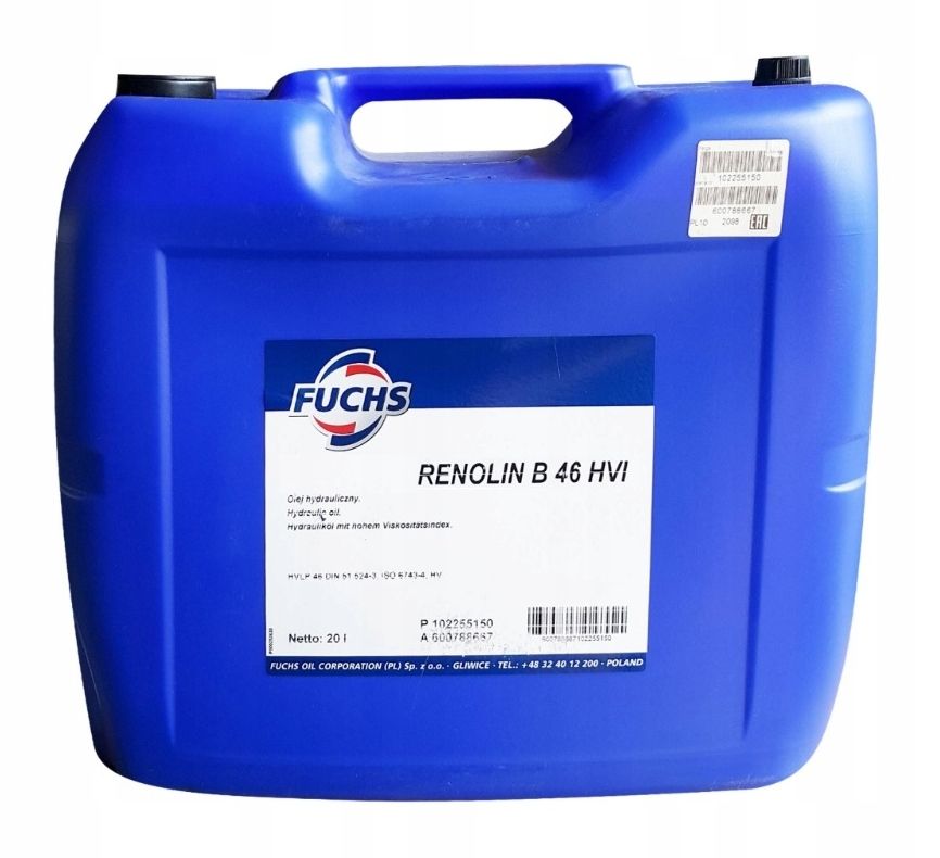 FUCHS RENOLIN B 46 HVI HV46 Olej Hydrauliczny 20L - ERLI.pl