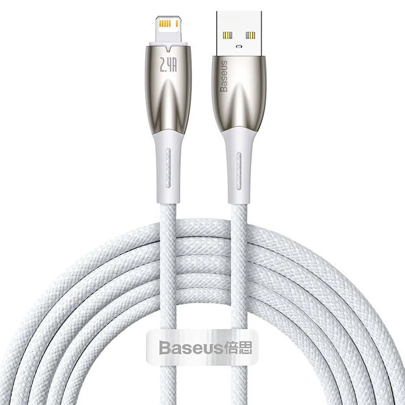 kabel-usb-do-lightning-baseus-glimmer-2-4a-2m-bialy-stan-nowy