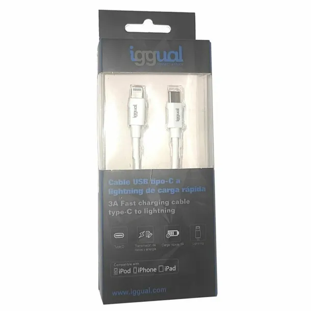 kabel-usb-c-do-lightning-iggual-igg317761