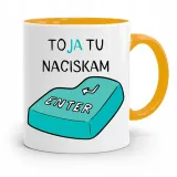 kubek-zolty-informatyka-programisty-naciskam-enter